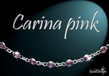 Carina pink - řetízek rhodium